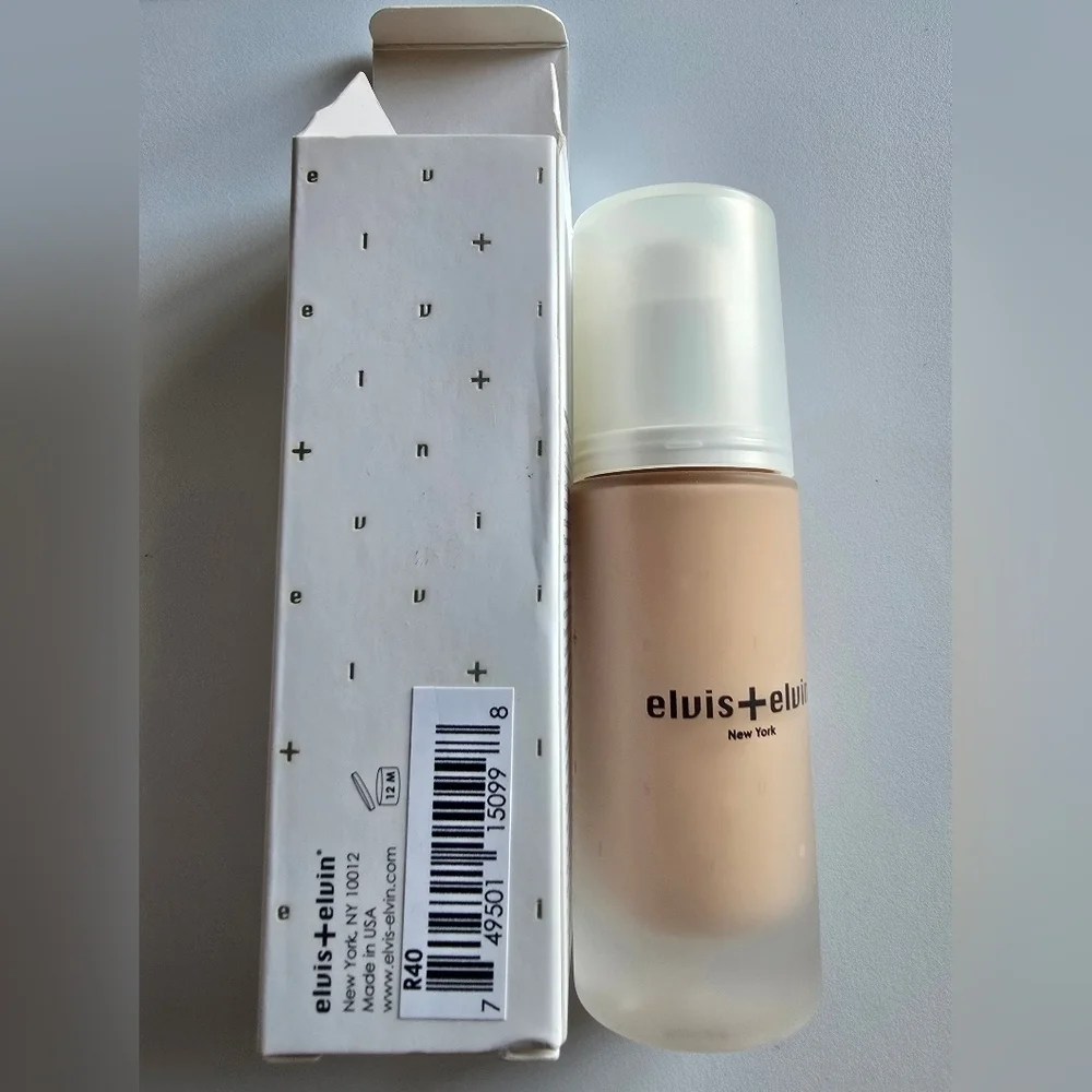 elvis+elvin Floral Brightening Anti-Pollution Foundation Shade R40 New In Box